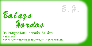 balazs hordos business card